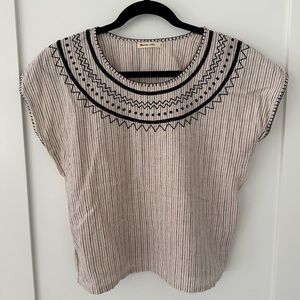 Marine Layer Arden Embroidered Top
